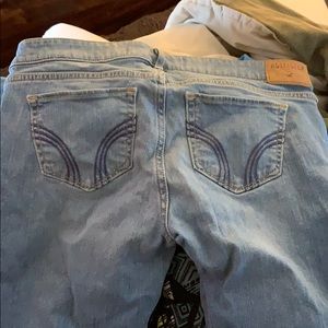 Hollister bell bottom jeans light wash